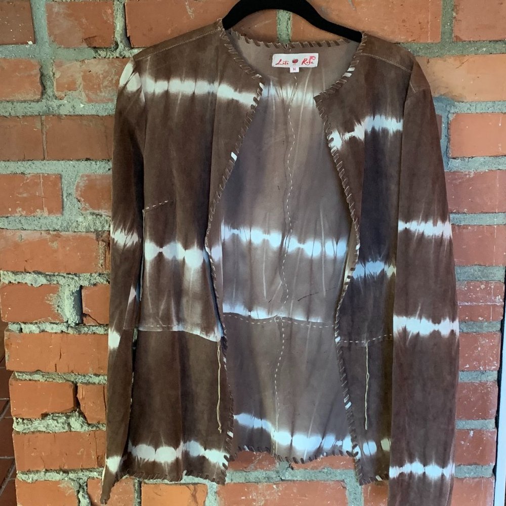 Boho Tie Dye Suede Jacket | Lili Rose | Size M | EUC
